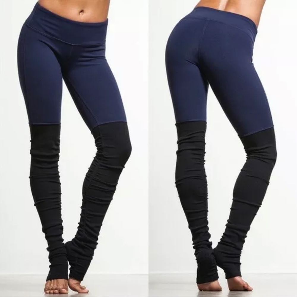 Navy/Black High Waisted Alo Goddess Leggings